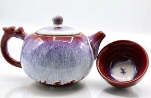 My House by Marine ceramic teapot set Handcrafted Kung Fu Porcelain Teapot Set: Ombré Glaze, Single User