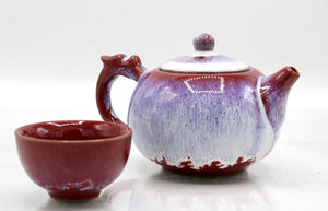My House by Marine ceramic teapot set Handcrafted Kung Fu Porcelain Teapot Set: Ombré Glaze, Single User