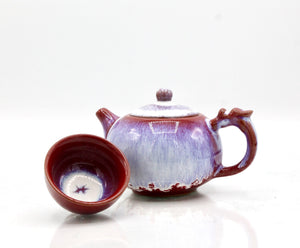 My House by Marine ceramic teapot set Handcrafted Kung Fu Porcelain Teapot Set: Ombré Glaze, Single User