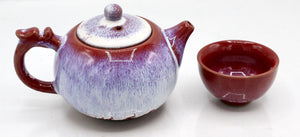 My House by Marine ceramic teapot set Handcrafted Kung Fu Porcelain Teapot Set: Ombré Glaze, Single User