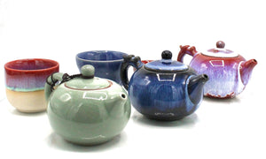 My House by Marine ceramic teapot set Handcrafted Kung Fu Porcelain Teapot Set: Ombré Glaze, Single User