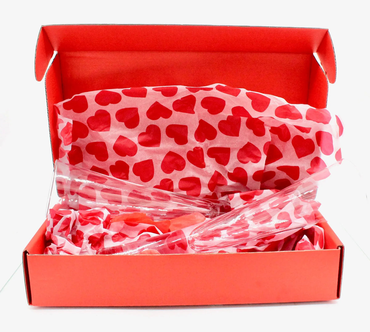 My House by Marine Champagne glasses Romantic Hand-Blown Crystal Champagne Flutes Set with Rose Petals in Elegant Red Box