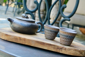 My House by Marine Chinese clay teapot set Handcrafted Chinese Clay Teapot with Woven Basket and Cups