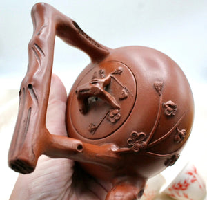 My House by Marine Chinese clay teapot set Handcrafted Chinese Clay Teapot with Woven Basket and TENMONKU Cups