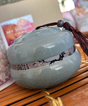 My House by Marine Coffee & Tea Mugs option 1 Tea Lover Gift Box: Delicate Hand Painted Floral Cup and Traditional Tea Leaf Container