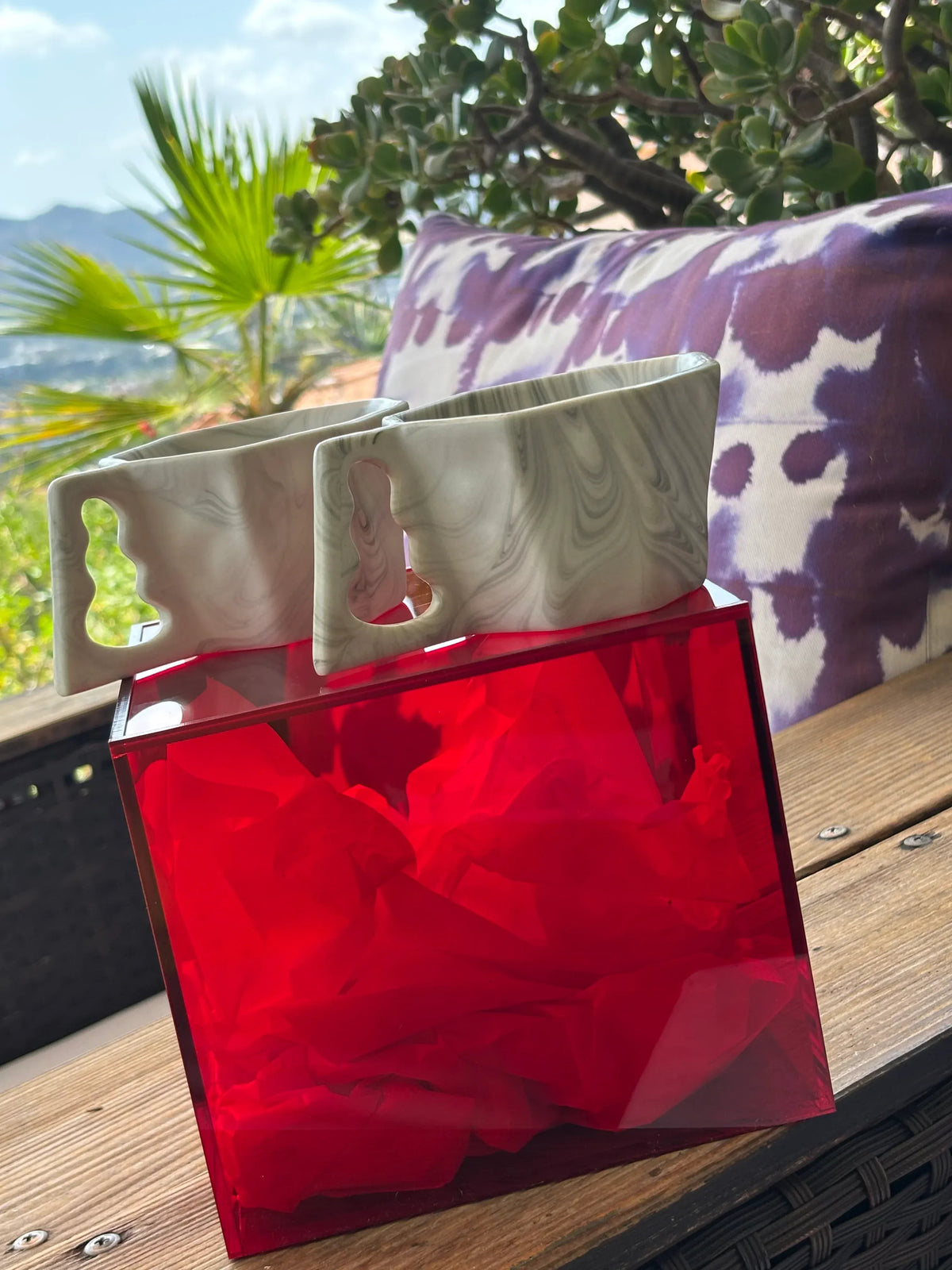 My House by Marine Coffee & Tea Mugs Ultimate Luxury Gift Box with 2 Modern Octagonal Ceramic Mugs