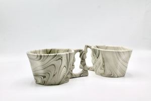My House by Marine Coffee & Tea Mugs Ultimate Luxury Gift Box with 2 Modern Octagonal Ceramic Mugs