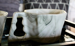 My House by Marine Coffee & Tea Mugs Ultimate Luxury Gift Box with 2 Modern Octagonal Ceramic Mugs