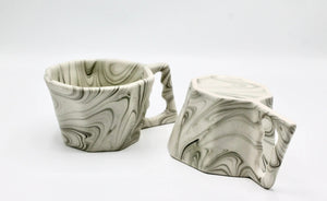 My House by Marine Coffee & Tea Mugs Ultimate Luxury Gift Box with 2 Modern Octagonal Ceramic Mugs