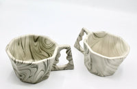 My House by Marine Coffee & Tea Mugs Ultimate Luxury Gift Box with 2 Modern Octagonal Ceramic Mugs