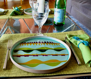 My House by Marine dining plates set Eclectic Hand-Painted Dinner Plates Set - Modern Enamel Pattern for Sophisticated Dining