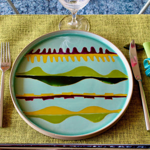 My House by Marine dining plates set Eclectic Hand-Painted Dinner Plates Set - Modern Enamel Pattern for Sophisticated Dining
