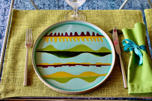 My House by Marine dining plates set Eclectic Hand-Painted Dinner Plates Set - Modern Enamel Pattern for Sophisticated Dining
