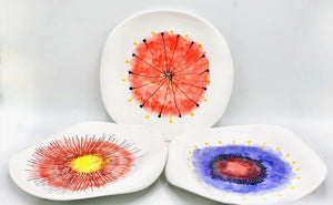 My House by Marine dining plates set Hand Painted Ceramic Dinner Plates: Abstract Designer Tabletop Decor