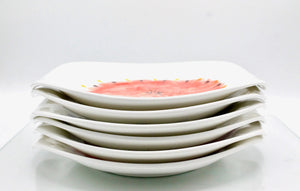 My House by Marine dining plates set Hand Painted Ceramic Dinner Plates: Abstract Designer Tabletop Decor