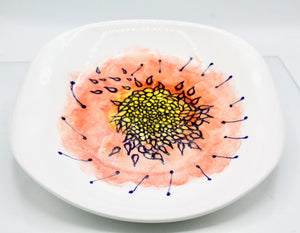 My House by Marine dining plates set Hand Painted Ceramic Dinner Plates: Abstract Designer Tabletop Decor