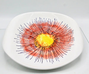 My House by Marine dining plates set Hand Painted Ceramic Dinner Plates: Abstract Designer Tabletop Decor
