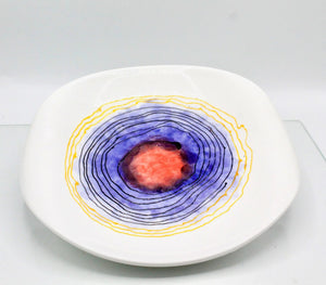 My House by Marine dining plates set Hand Painted Ceramic Dinner Plates: Abstract Designer Tabletop Decor