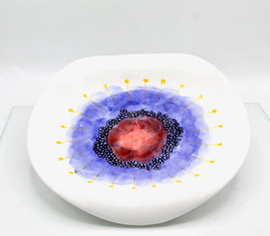 My House by Marine dining plates set Hand Painted Ceramic Dinner Plates: Abstract Designer Tabletop Decor