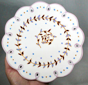 My House by Marine dining plates set Set of 8 Hand-Painted Porcelain Dessert Plates - Pale Blue Victorian Style