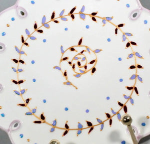 My House by Marine dining plates set Set of 8 Hand-Painted Porcelain Dessert Plates - Pale Blue Victorian Style