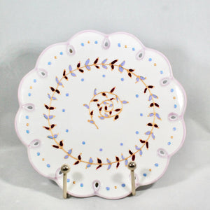 My House by Marine dining plates set Set of 8 Hand-Painted Porcelain Dessert Plates - Pale Blue Victorian Style