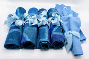My House by Marine fabric placemats Set of Contemporary Artistic Hand Painted Blue Linen Placemats Handcrafted for Stylish Dining (Copy)