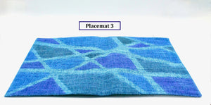 My House by Marine fabric placemats Set of Contemporary Artistic Hand Painted Blue Linen Placemats Handcrafted for Stylish Dining (Copy)