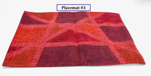 My House by Marine fabric placemats Set of Contemporary Artistic Hand Painted Burgundy Linen Placemats Handcrafted for Stylish Dining