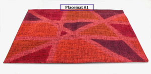 My House by Marine fabric placemats Set of Contemporary Artistic Hand Painted Burgundy Linen Placemats Handcrafted for Stylish Dining