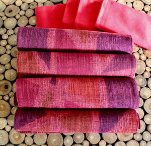 My House by Marine fabric placemats Set of Contemporary Artistic Hand Painted Burgundy Linen Placemats Handcrafted for Stylish Dining