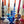 My House by Marine Glass Candleholders Cobalt Blue and Purple Glass Candlesticks for Romantic Coffee Table Decor