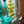 My House by Marine Glass Candleholders Turquoise & Green Glass Candelabra: Modern Coffee Table Centerpiece