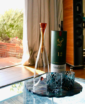 My House by Marine Glass decanters Exquisite Vintage Tall Glass Decanter For The Contemporary Home-Blue or Caramel