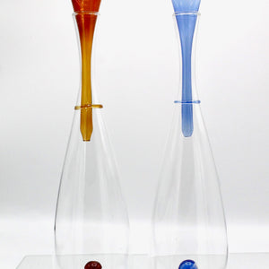 My House by Marine Glass decanters Exquisite Vintage Tall Glass Decanter For The Contemporary Home-Blue or Caramel