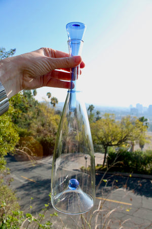 My House by Marine Glass decanters Blue decanter Exquisite Vintage Tall Glass Decanter For The Contemporary Home-Blue or Caramel