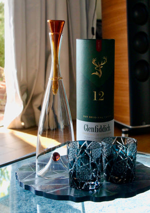 My House by Marine Glass decanters Caramel decanter Exquisite Vintage Tall Glass Decanter For The Contemporary Home-Blue or Caramel