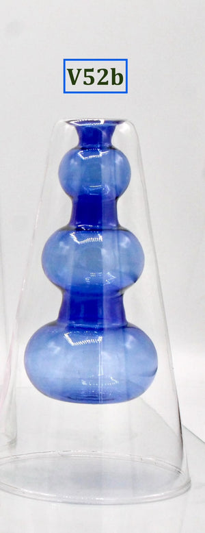 My House by Marine Glass Vases V52x-#BallsDarkblue Sophisticated Modern Colored Glass Vases for Coffee Table Decor and Unique Centerpiece