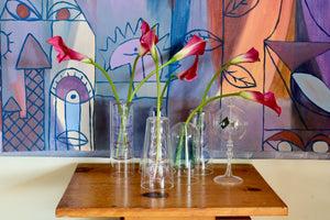 My House by Marine Glass Vases Sophisticated Modern Colored Glass Vases for Coffee Table Decor and Unique Centerpiece