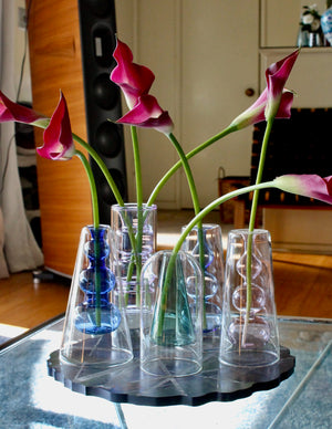 My House by Marine Glass Vases Sophisticated Modern Colored Glass Vases for Coffee Table Decor and Unique Centerpiece