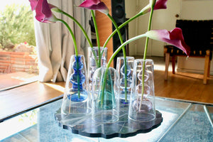 My House by Marine Glass Vases Sophisticated Modern Colored Glass Vases for Coffee Table Decor and Unique Centerpiece