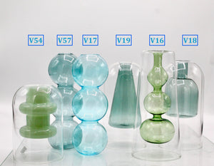 My House by Marine Glass Vases Sophisticated Modern Colored Glass Vases for Coffee Table Decor and Unique Centerpiece