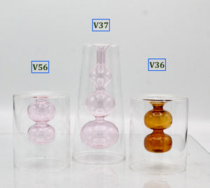 My House by Marine Glass Vases Sophisticated Modern Colored Glass Vases for Coffee Table Decor and Unique Centerpiece