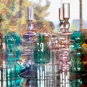 My House by Marine Glass Vases Sophisticated Modern Colored Glass Vases for Coffee Table Decor and Unique Centerpiece