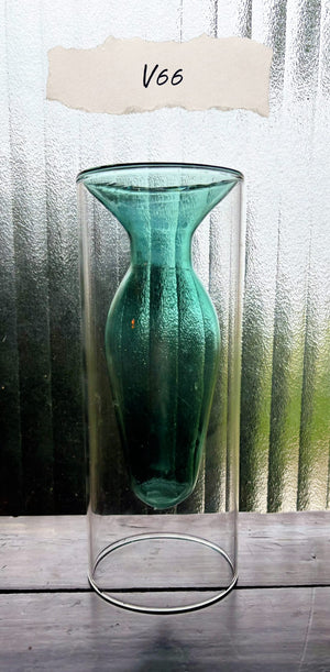 My House by Marine Glass Vases V66- Emerald amphora Sophisticated Modern Colored Glass Vases for Coffee Table Decor and Unique Centerpiece