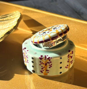 My House by Marine hand painted ceramic box Miniature Hand Painted Pills or Jewelry Ceramic box