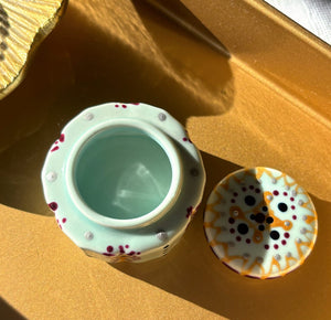 My House by Marine hand painted ceramic box Miniature Hand Painted Pills or Jewelry Ceramic box