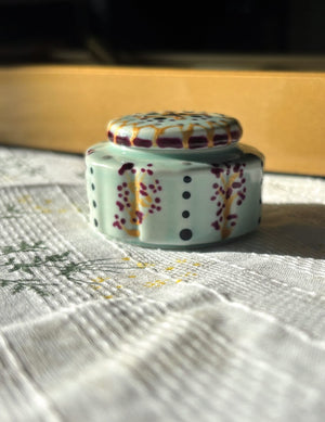 My House by Marine hand painted ceramic box Miniature Hand Painted Pills or Jewelry Ceramic box