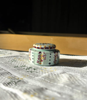 My House by Marine hand painted ceramic box Miniature Hand Painted Pills or Jewelry Ceramic box