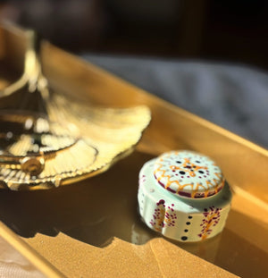 My House by Marine hand painted ceramic box Miniature Hand Painted Pills or Jewelry Ceramic box